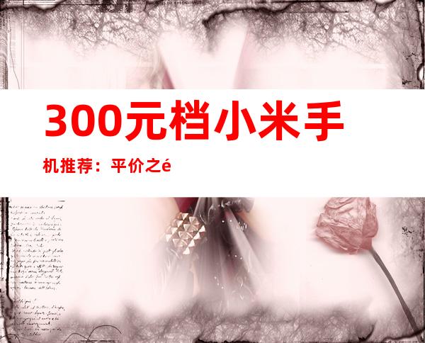 300元档小米手机推荐：平价之选，性价比出众